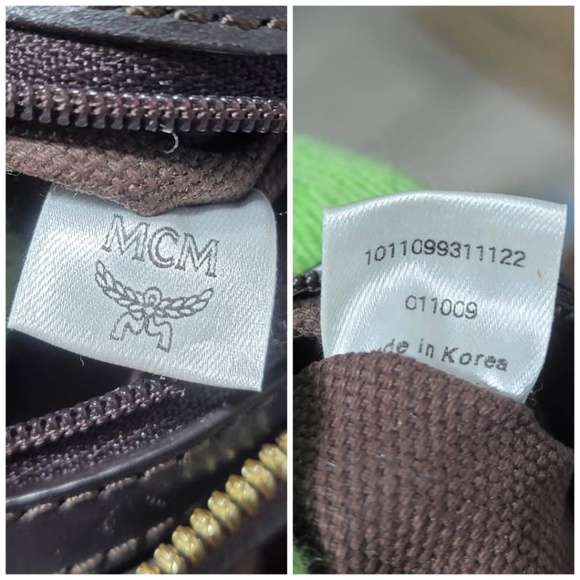 Authentic MCM Visetos Dog Bone Boston Bag Brown - Picture 10 of 12